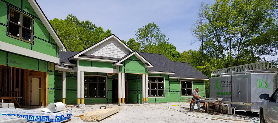 New custom home construction in Lake Keowee, SC